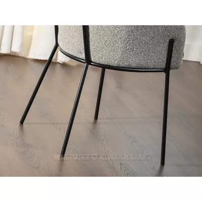 Čalouněná jídelní židle ELIZARA - tmavě béžová / černá