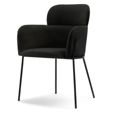 Čalouněná jídelní židle ELIZARA - černá