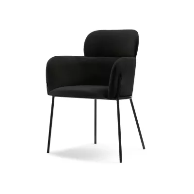 Čalouněná jídelní židle ELIZARA - černá