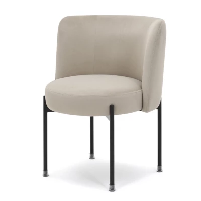 Čalouněná jídelní židle LITKA - béžová / černá