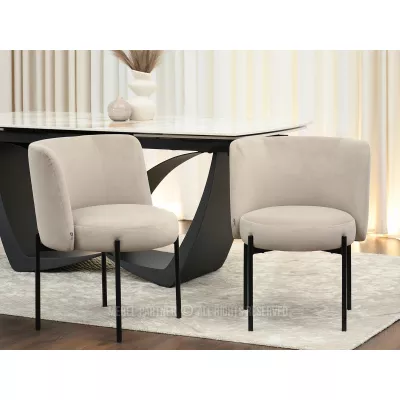 Čalouněná jídelní židle LITKA - béžová / černá