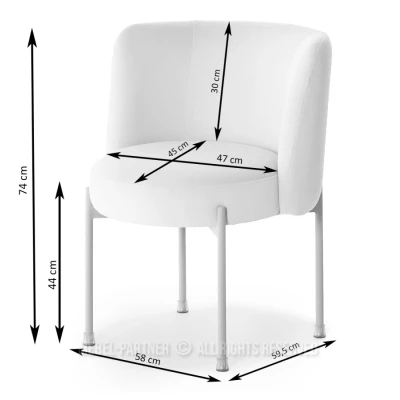 Čalouněná jídelní židle LITKA - béžová / černá