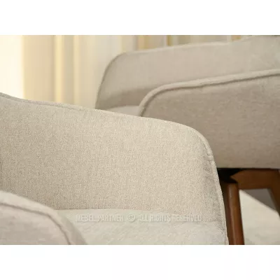 Čalouněná židle ARISAY - béžová / ořech