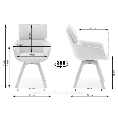 Čalouněná židle ARISAY - béžová / ořech