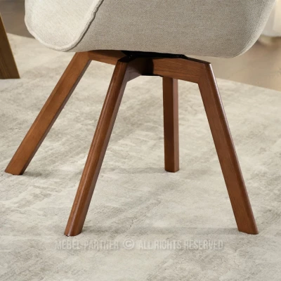 Čalouněná židle ARISAY - béžová / ořech