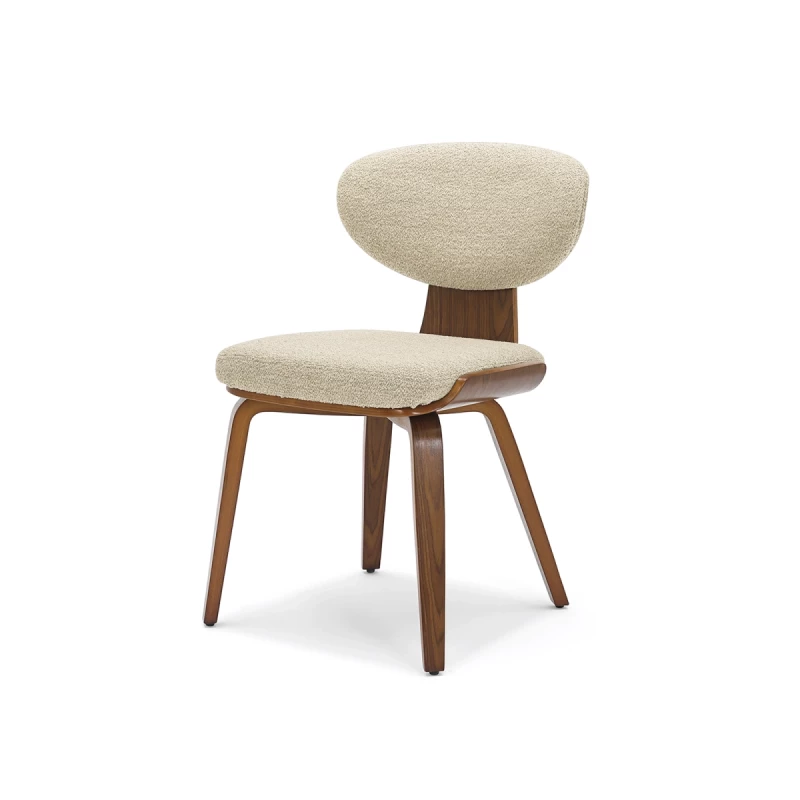 Jídelní židle GLENDA - béžová / ořech