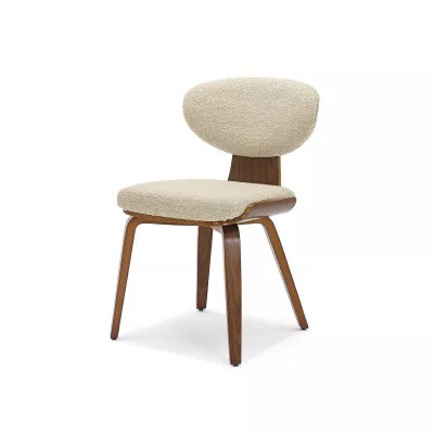 Jídelní židle GLENDA - béžová / ořech