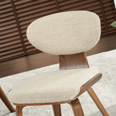 Jídelní židle GLENDA - béžová / ořech