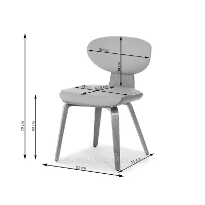 Jídelní židle GLENDA - béžová / ořech