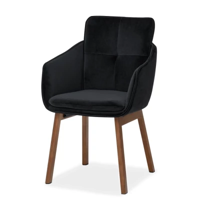 Elegantní jídelní židle VIVIENNE - černá / ořech