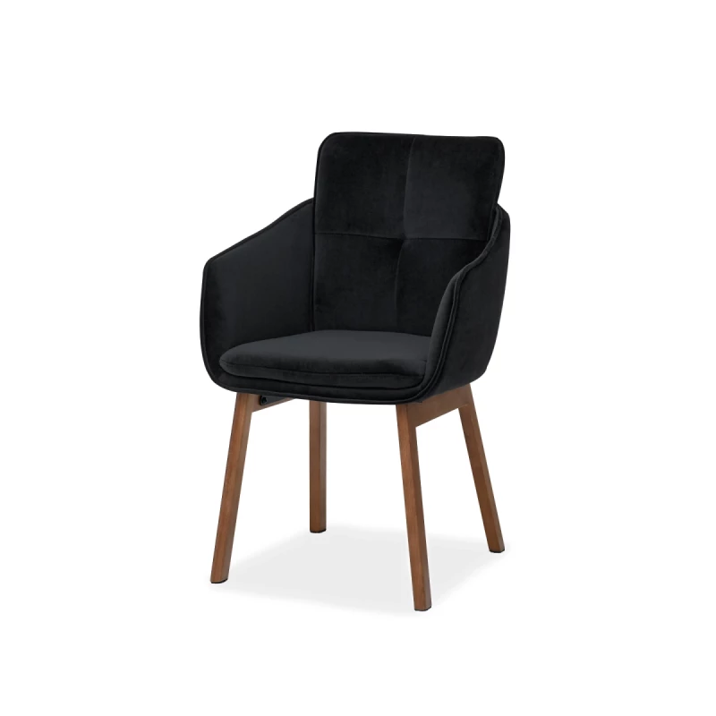 Elegantní jídelní židle VIVIENNE - černá / ořech