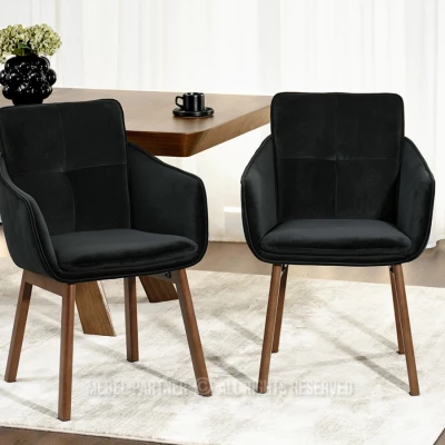 Elegantní jídelní židle VIVIENNE - černá / ořech