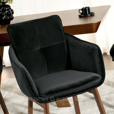 Elegantní jídelní židle VIVIENNE - černá / ořech