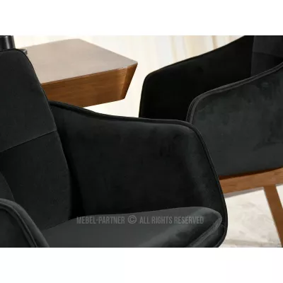 Elegantní jídelní židle VIVIENNE - černá / ořech