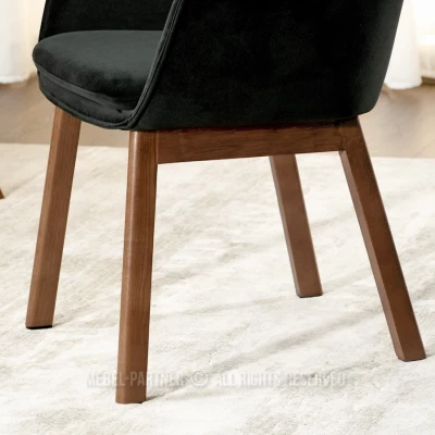 Elegantní jídelní židle VIVIENNE - černá / ořech