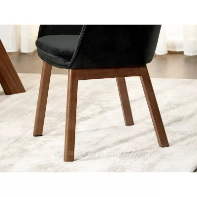 Elegantní jídelní židle VIVIENNE - černá / ořech