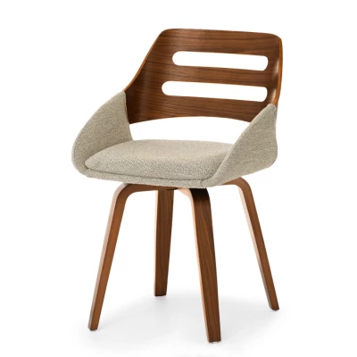 Jídelní židle JIHAN - ořech / béžová