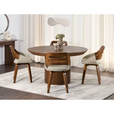 Jídelní židle JIHAN - ořech / béžová