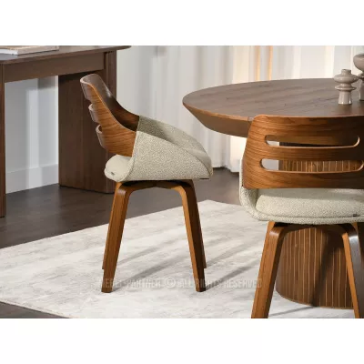 Jídelní židle JIHAN - ořech / béžová