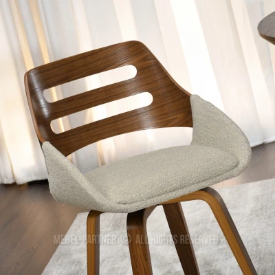 Jídelní židle JIHAN - ořech / béžová