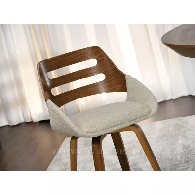 Jídelní židle JIHAN - ořech / béžová