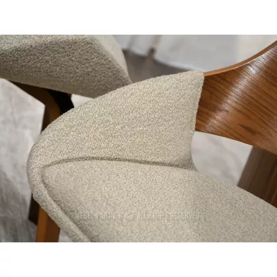 Jídelní židle JIHAN - ořech / béžová