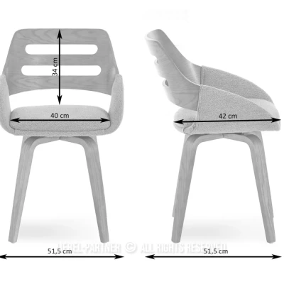 Jídelní židle JIHAN - ořech / béžová