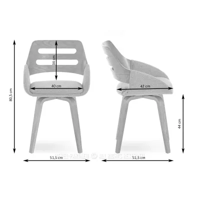 Jídelní židle JIHAN - ořech / béžová