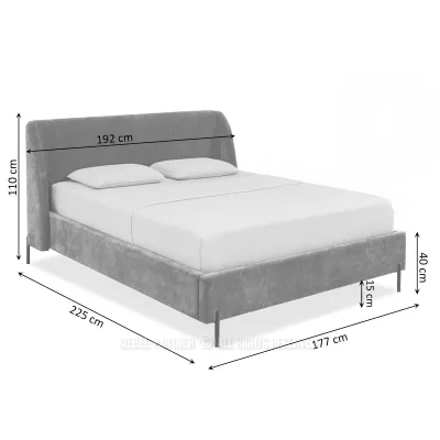 Manželská čalouněná postel 160x200 HARIETA - zelená