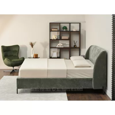 Manželská čalouněná postel 160x200 HARIETA - zelená