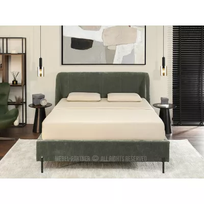 Manželská čalouněná postel 160x200 HARIETA - zelená