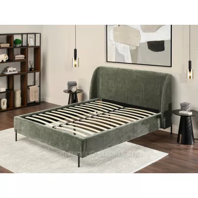 Manželská čalouněná postel 160x200 HARIETA - zelená