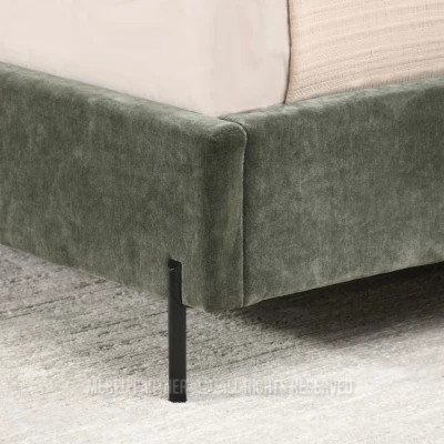 Manželská čalouněná postel 160x200 HARIETA - zelená