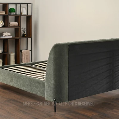 Manželská čalouněná postel 160x200 HARIETA - zelená