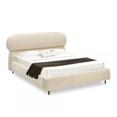 Designová manželská postel 160x200 ILDIKA - béžová