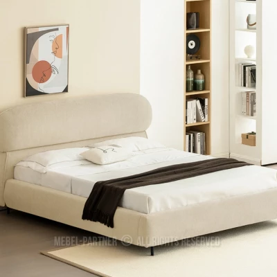 Designová manželská postel 160x200 ILDIKA - béžová