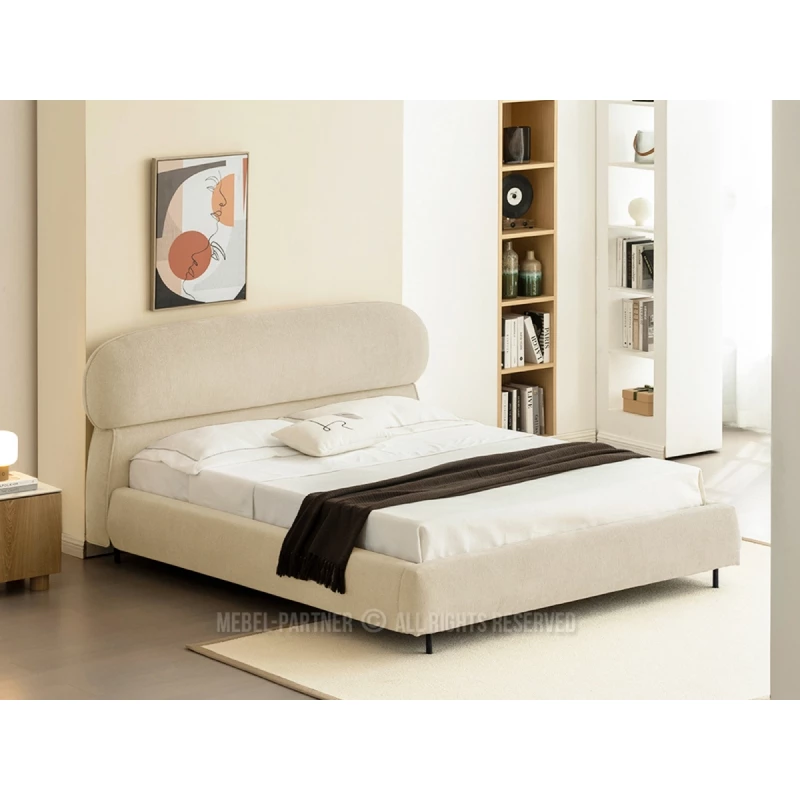 Designová manželská postel 160x200 ILDIKA - béžová