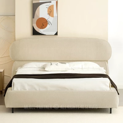 Designová manželská postel 160x200 ILDIKA - béžová