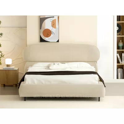 Designová manželská postel 160x200 ILDIKA - béžová