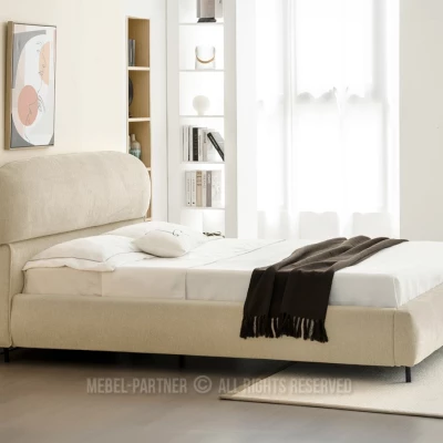 Designová manželská postel 160x200 ILDIKA - béžová