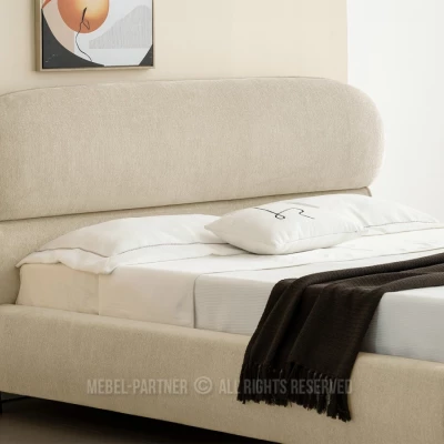 Designová manželská postel 160x200 ILDIKA - béžová