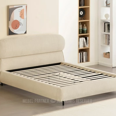 Designová manželská postel 160x200 ILDIKA - béžová