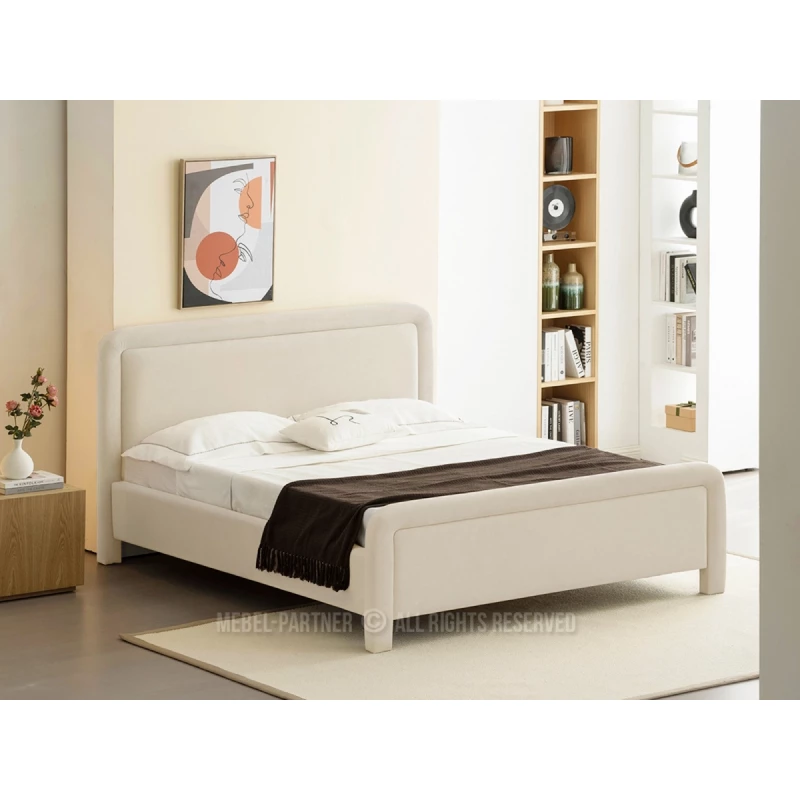 Čalouněná postel 160x200 JAKUBA - béžová