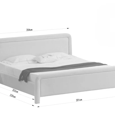 Čalouněná postel 180x200 JAKUBA - krémová