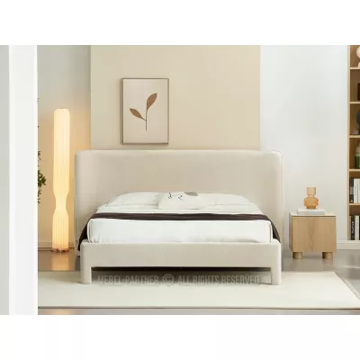 Čalouněná manželská postel 160x200 JANINE - béžová