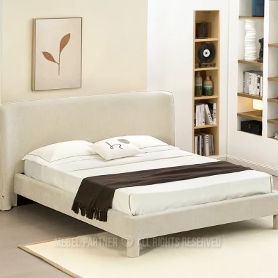 Čalouněná manželská postel 160x200 JANINE - béžová