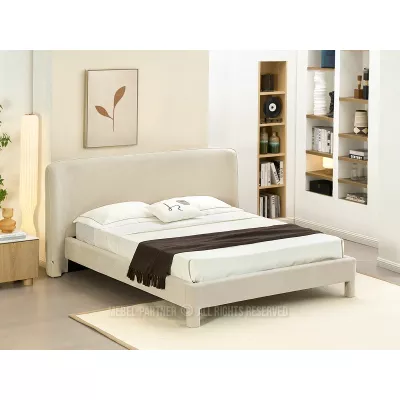 Čalouněná manželská postel 160x200 JANINE - béžová