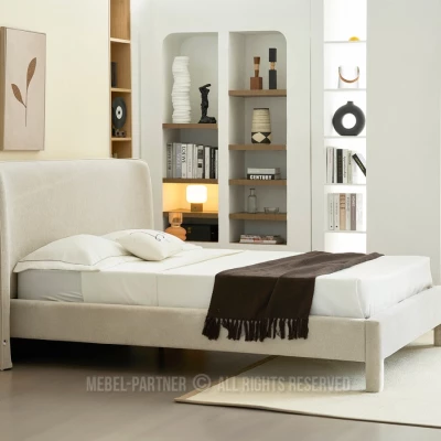 Čalouněná manželská postel 160x200 JANINE - béžová