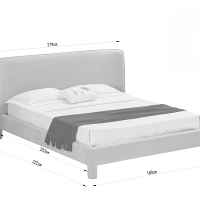 Čalouněná manželská postel 160x200 JANINE - béžová