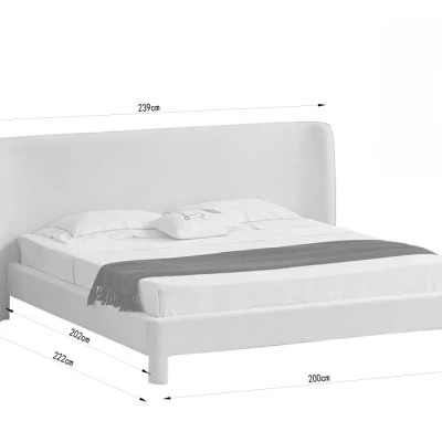 Čalouněná manželská postel 180x200 JANINE - krémová